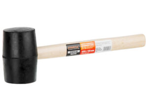Киянка резиновая, черная с деревянной ручкой 450 гр / 65 мм, ST 2010-65