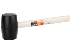 Киянка резиновая, черная с деревянной ручкой 680 гр / 75 мм, ST 2010-75