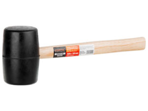 Киянка резиновая, черная с деревянной ручкой 900 гр / 90 мм, ST 2010-90