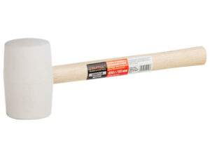 Киянка резиновая, белая с деревянной ручкой 450 гр / 65 мм, ST 2015-65