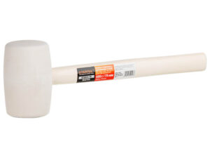 Киянка резиновая, белая с деревянной ручкой 680 гр / 75 мм, ST 2015-75