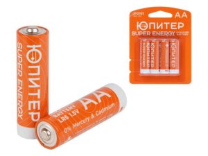 Батарейка AA LR6 1,5V alkaline 4шт. ЮПИТЕР, JP 2101, 2201