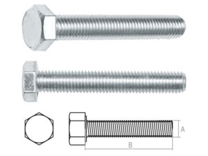 Болт М16х140 мм шестигр., цинк, кл.пр. 8.8, DIN 933 (10 шт в карт. уп.) STARFIX (SMC3-80707-10)