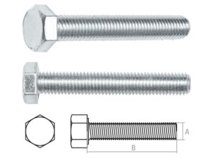 Болт М12х20 мм шестигр., цинк, кл.пр. 8.8, DIN 933 (5 кг) STARFIX (SM-76587-5)