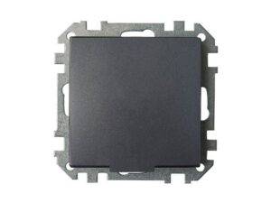 Розетка 1-ая (скрытая, с/з, с крышкой, з/ш) графит, Стиль, Bylectrica (РС16-536гр) (BYLECTRICA)