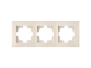 Рамка 3-местная бежевая, Стиль новый, Bylectrica (ЮЛИГ.735212.553беж) (BYLECTRICA)