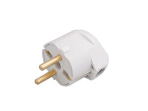 Вилка угловая (с/з, 16А, 250В) белая, Bylectrica (В16-242) (BYLECTRICA)
