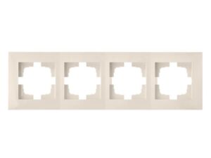 Рамка 4-местная бежевая, Стиль новый, Bylectrica (ЮЛИГ.735212.554беж) (BYLECTRICA)