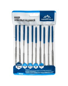 Набор алмазных надфилей Vertextools 10 предм.