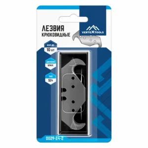 Лезвия крюковидные Vertextools тип S24, в блистере 10 шт