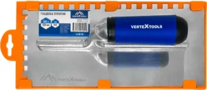Гладилка зубчатая 280 х 128 мм зуб 10 х 10, Vertextools