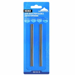 Ножи для электрорубанка двухсторонние 2 шт, 102 х 5.5 х 1.2 мм, Vertextools