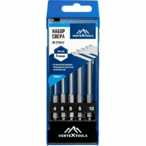 Набор сверл по металлу с шестигранным хвостовиком, Vertextools