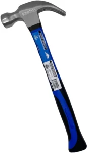 Молоток-гвоздодер, 450 гр, фибергласовая обрезиненная рукоятка, Vertextools