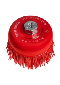 Щетка нейлоновая для УШМ, 100 мм, М14, чашка, Vertextools
